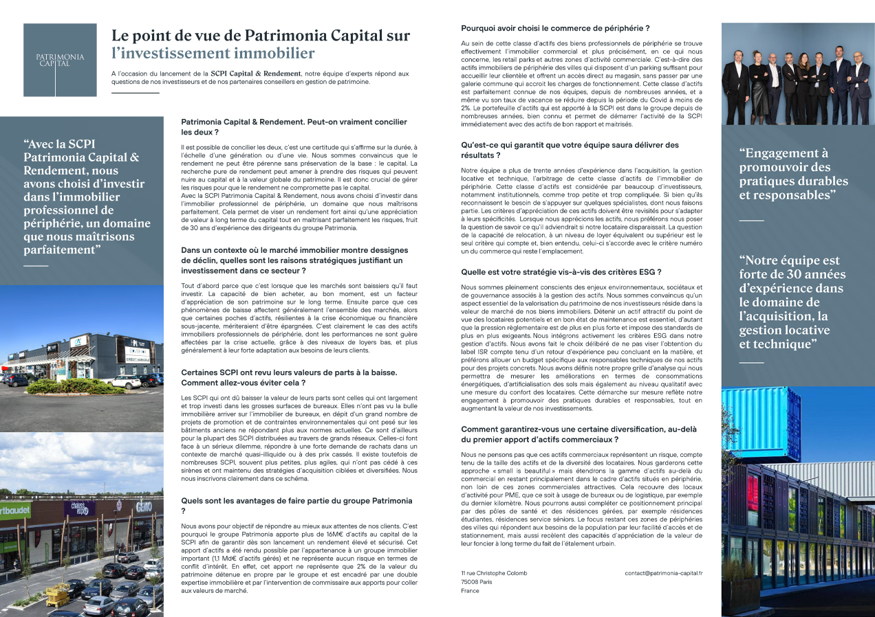 Brochure Patrimonia Capital